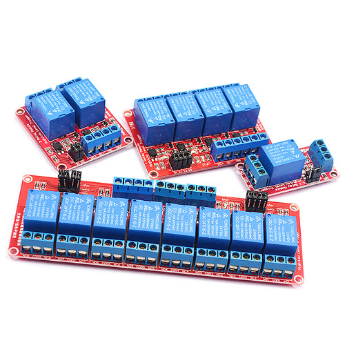 1 2 4 8路5V12V24V继电器模块带光耦隔离支持高低电平触发开发板 - 图0
