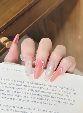 【Lilynail桃汐拾光】纯手工穿戴甲中长款美甲贴2026新款婚纱照
