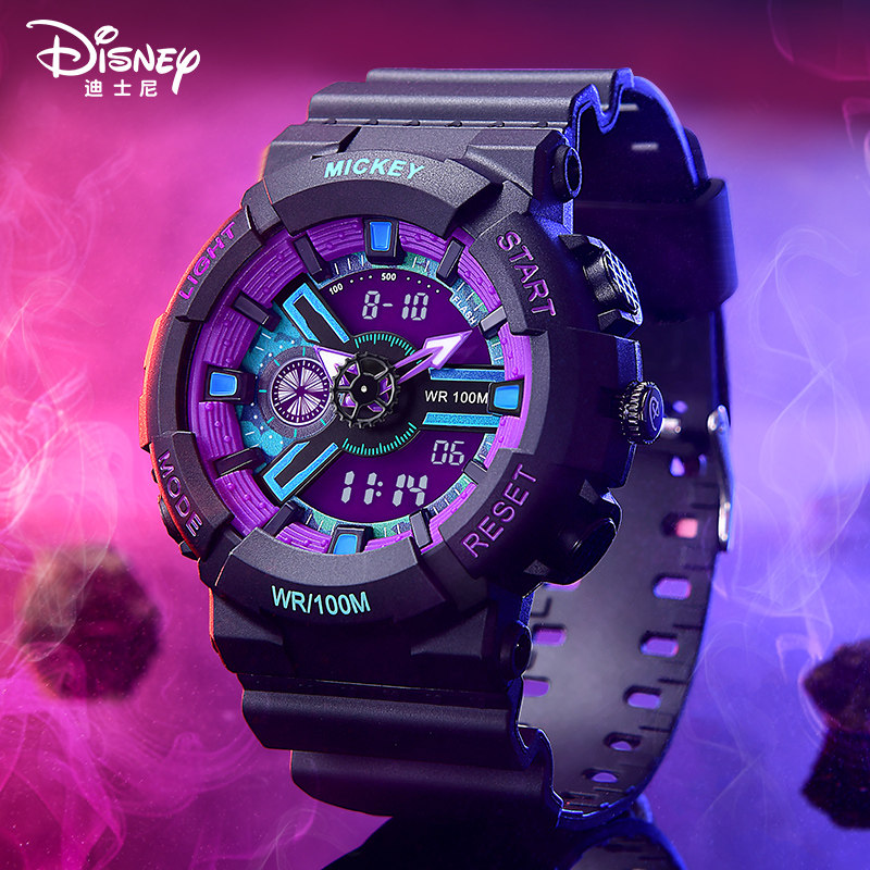 迪士尼手表男款学生潮流运动 忆美时手表国产腕表