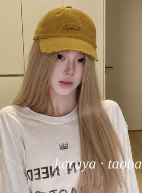 韩系复古显脸小软顶棒球帽女款
