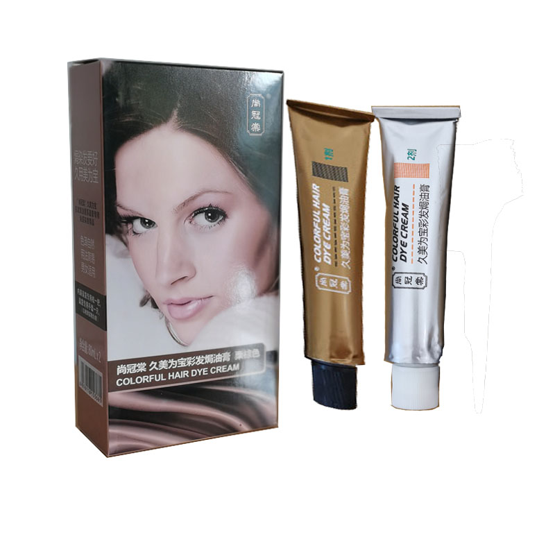 无氨植物染发剂上海久美为宝焗油膏无毒盖白发栗棕色（深）80g×2 - 图3