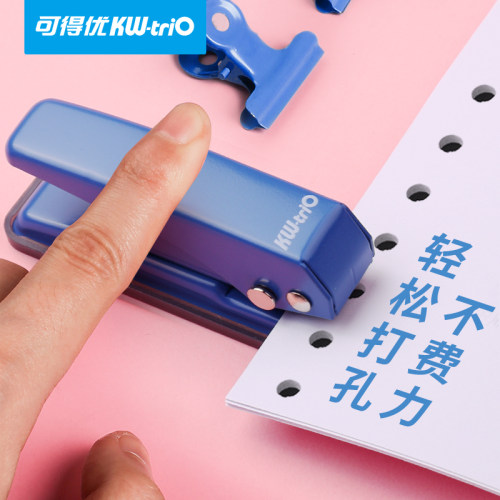 可得优手动小型迷你单孔打孔机圆环孔订本打洞器文具办公学生diy书本装订圆孔压孔活页打纸孔卡片检票打眼器 - 图0