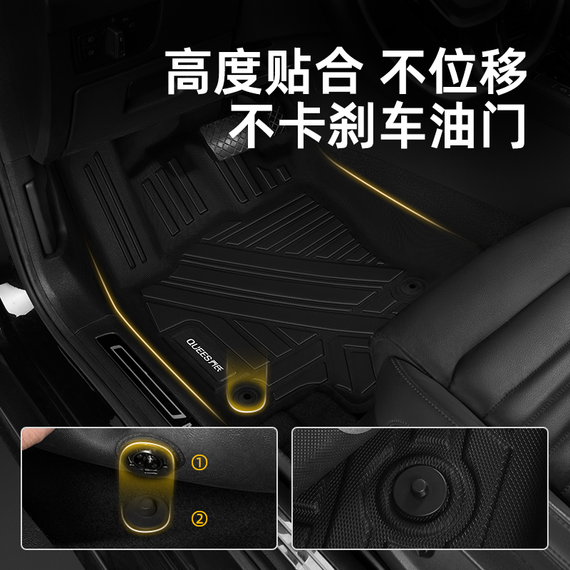 乔氏适用于沃尔沃xc60 xc90 xc40 S60 V60 s90TPE汽车脚垫车垫子 - 图0