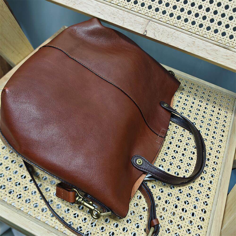 进口植鞣树膏头层牛皮复古子母手提外贸出口真皮单肩斜挎特价女包,淘宝优惠券,粉丝福利购,淘宝优惠卷