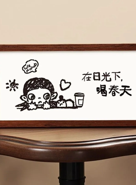 嘎子姐发光灯箱创意温馨卡通灯光画手工双面木质发光灯箱客厅摆件