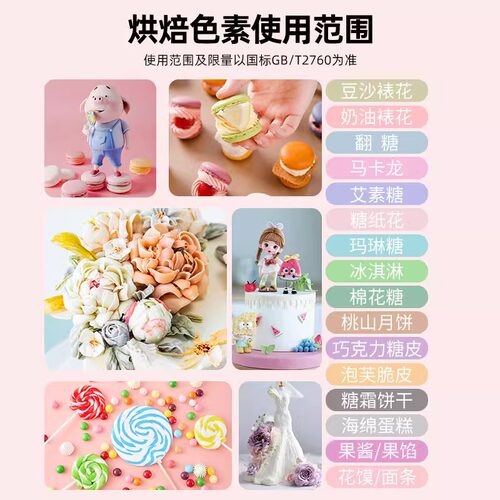 AC食用色素水性烘焙专用实验马卡龙奶油蛋糕裱花调色液体20色正红 - 图2