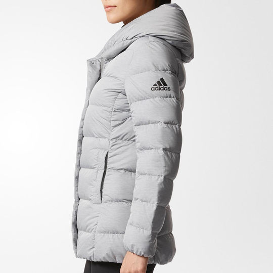 Adidas/阿迪达斯官方正品女子中长款休闲保暖运动羽绒服 BQ8785