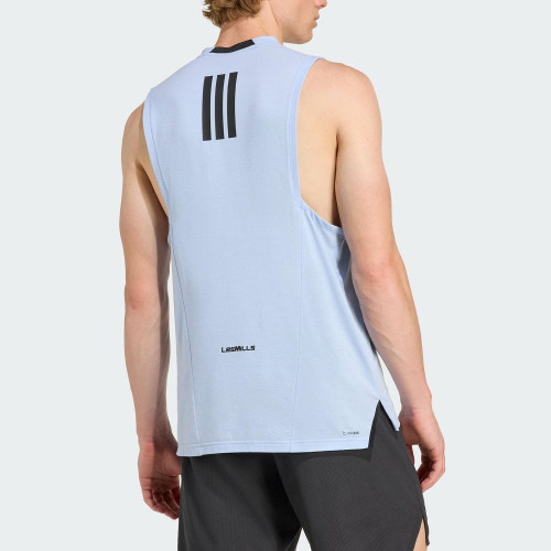 Adidas/阿迪达斯正品LESMILSTANKTOP新款男经典浅蓝色背心KD4348 - 图0