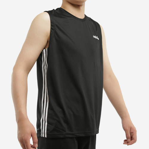 Adidas/阿迪达斯正品当季新款男子D2M SL3S休闲运动T恤背心DU1249 - 图1