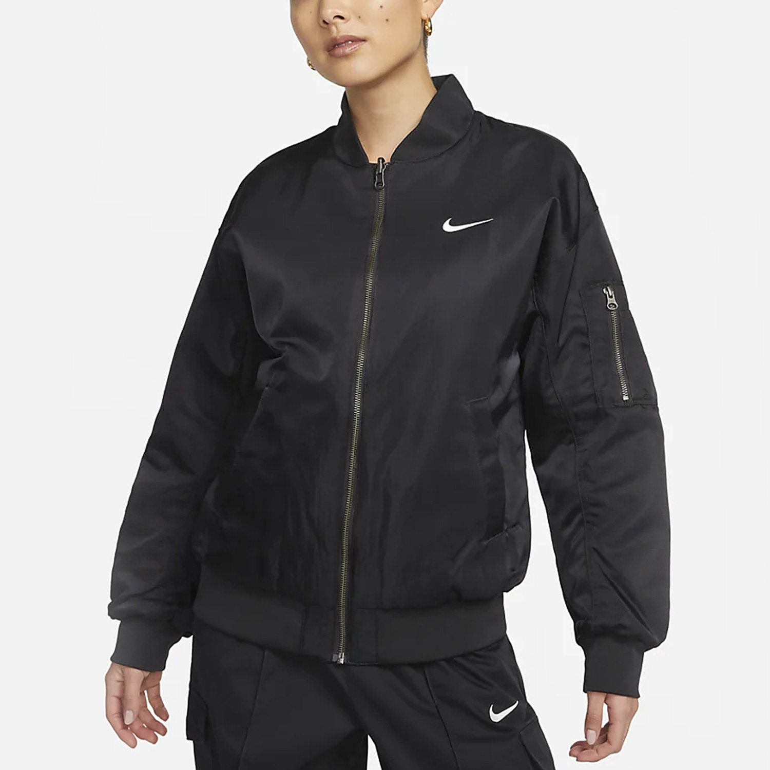 Nike/耐克官方正品春季新款女子运动双面穿夹棉外套DV7877-010,淘宝优惠券,粉丝福利购,淘宝优惠卷