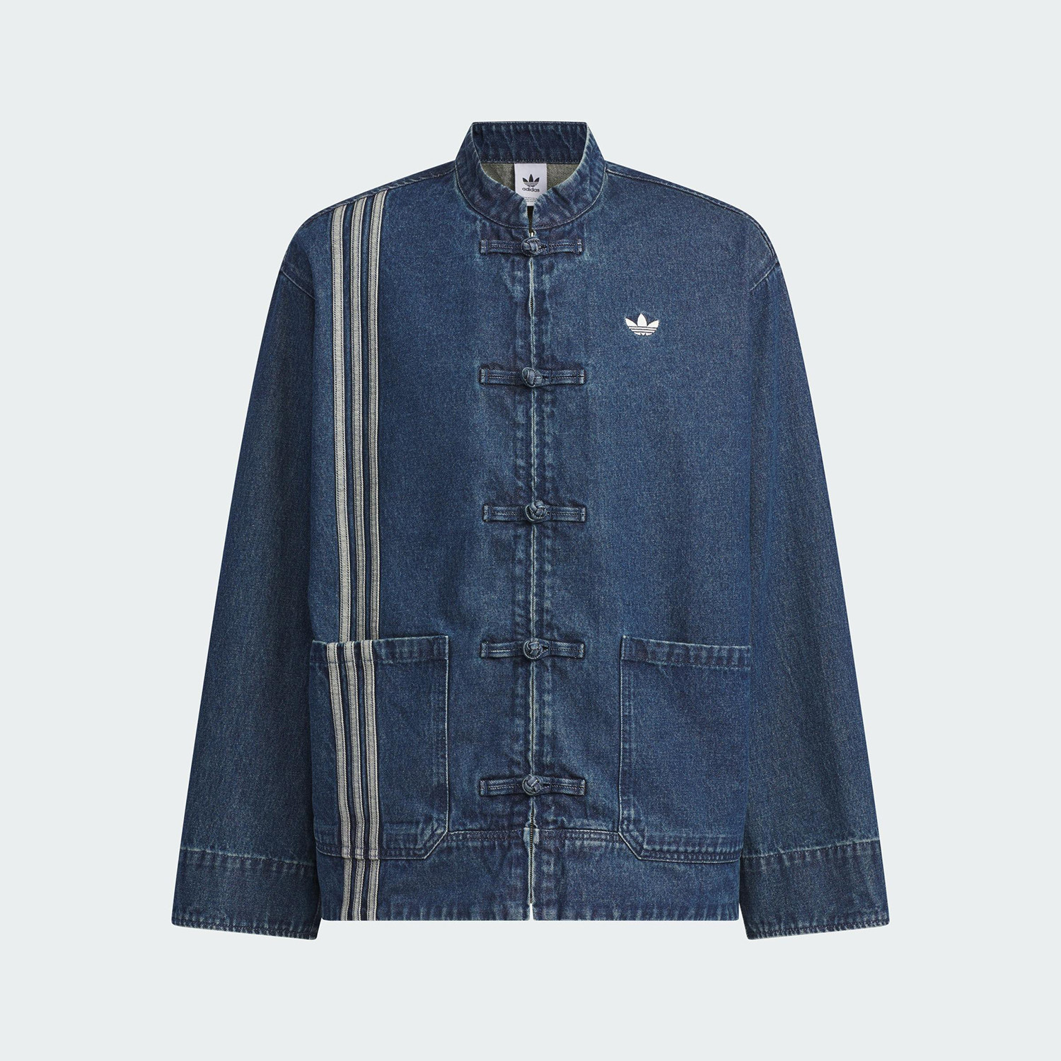 Adidas/阿迪达斯官方正品三叶草男女中式牛仔宽松休闲外套JZ9928,淘宝优惠券,粉丝福利购,淘宝优惠卷