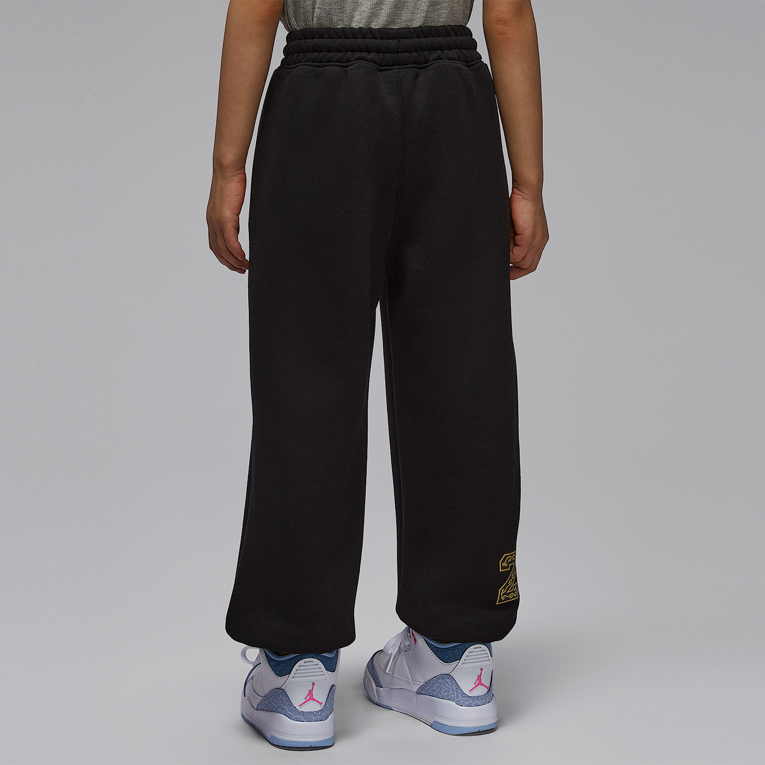 Nike/耐克官方正品JORDAN小童针织运动束脚刺绣长裤IR8334-010,淘宝优惠券,粉丝福利购,淘宝优惠卷