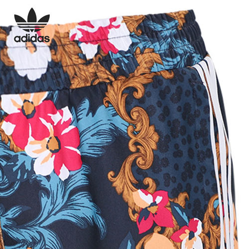 Adidas/阿迪达斯官方正品三叶草女子松紧腰休闲运动短裤GN8118 - 图2