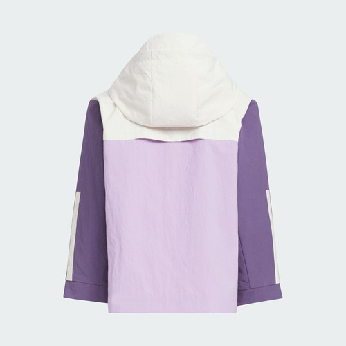 Adidas/阿迪达斯正品2025秋季款儿童休闲梭织拼接运动外套KS3080 - 图0