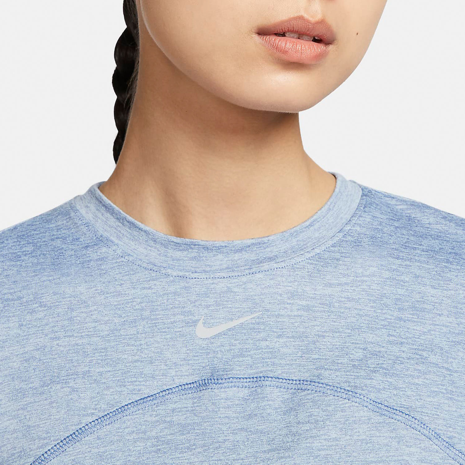 Nike/耐克正品休闲透气新款女士跑步运动圆领长袖T恤FB4298-440 - 图1