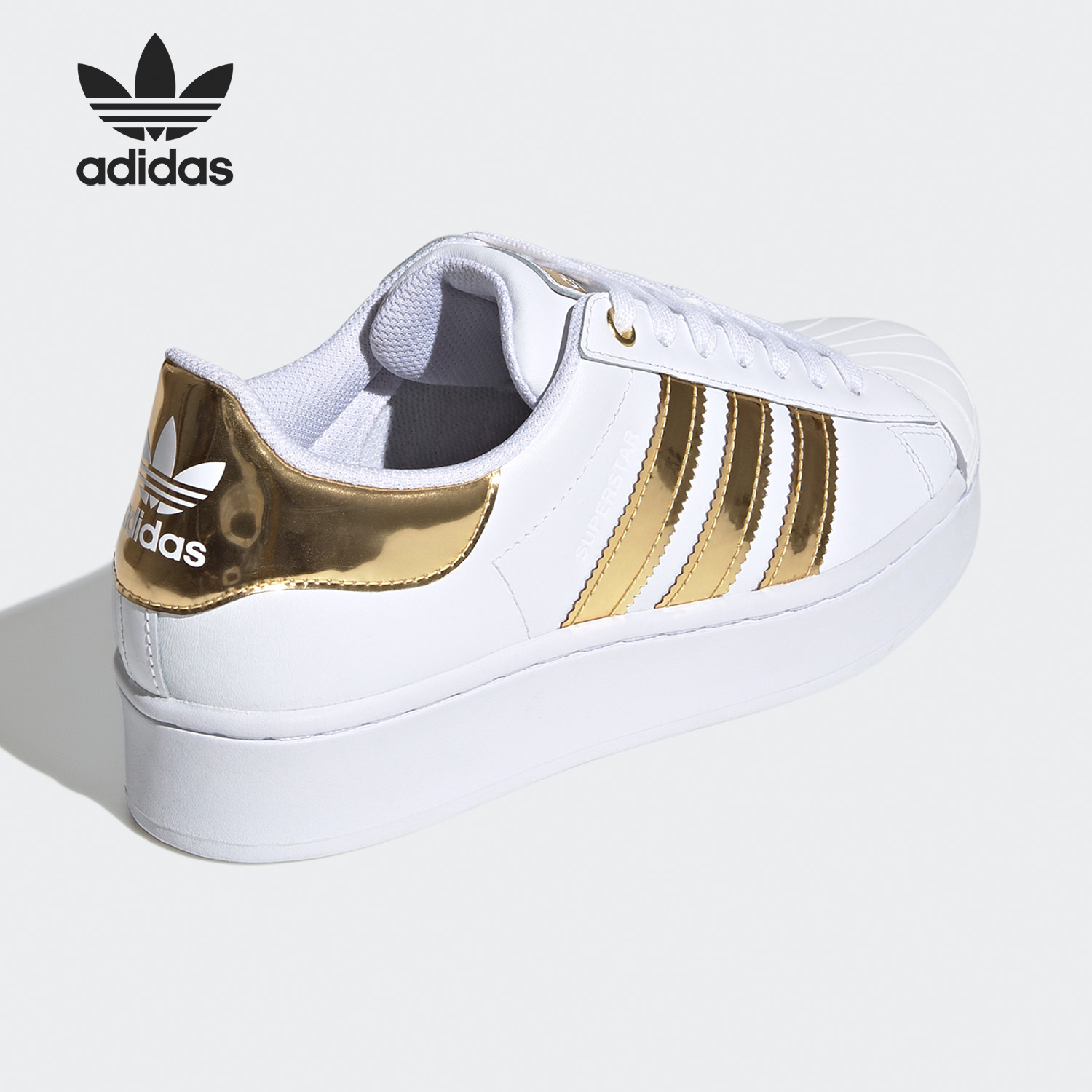 Adidas/阿迪达斯正品三叶草男女款贝壳头系带板鞋 FV3340 FV3374-图2