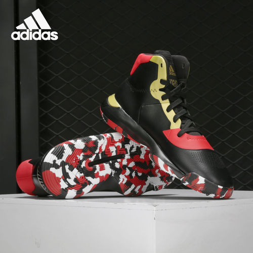 Adidas/阿迪达斯正品当季新款男子高帮实战运动篮球鞋EH2394 - 图0