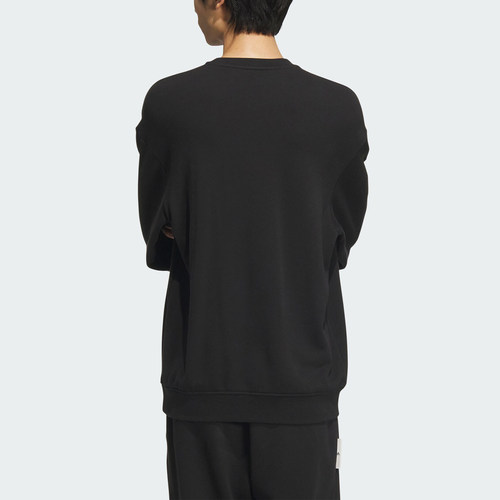 Adidas/阿迪达斯正品V LABEL FT CREW男女宽松圆领卫衣JM9107 - 图1