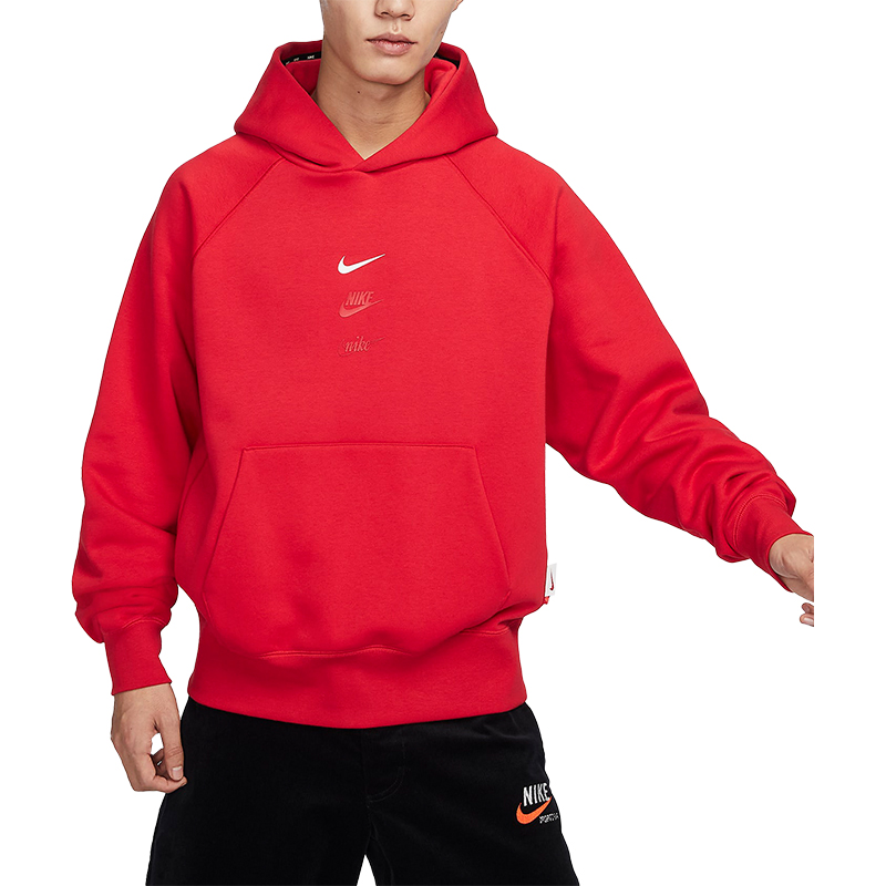 Nike/耐克官方正品龙年款男士加绒保暖套头连帽卫衣FZ6373-657 - 图3