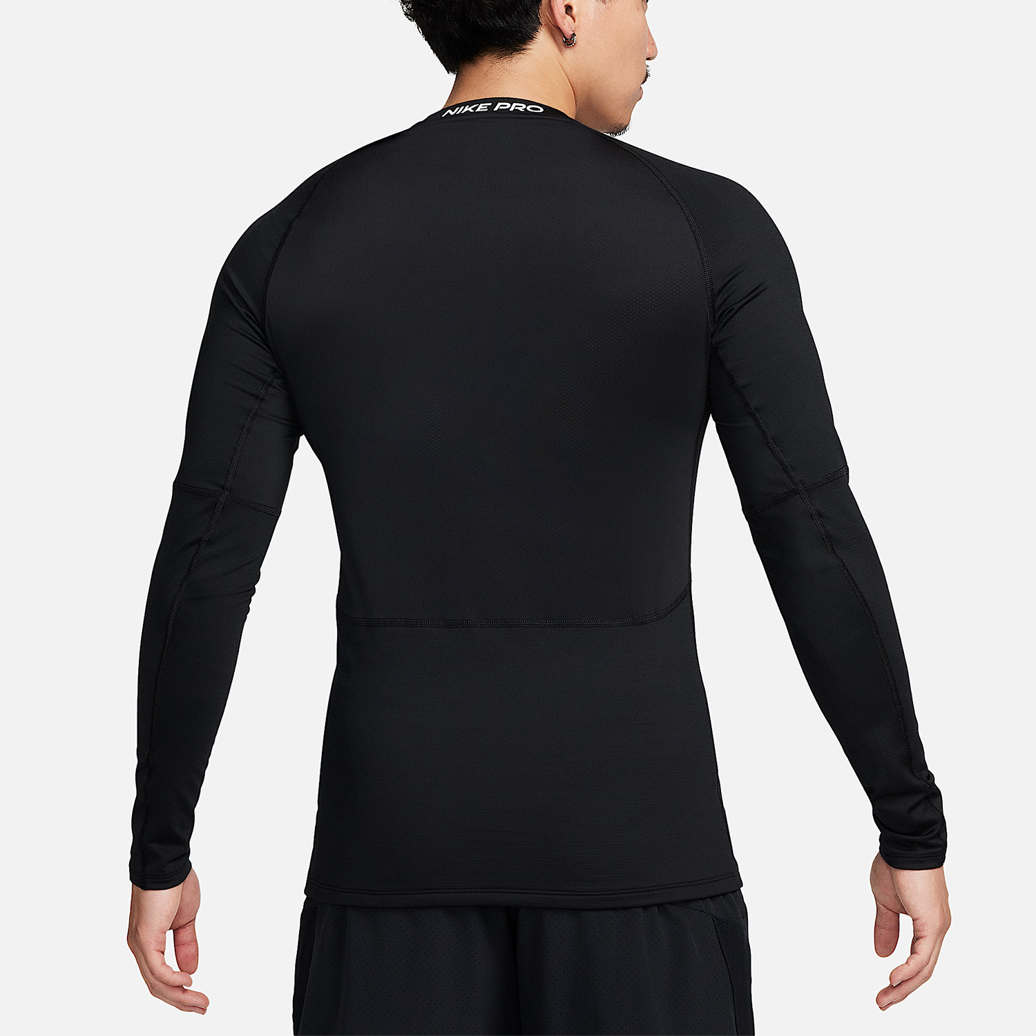 Nike/耐克正品Pro Warm男士运动薄绒拼接速干长袖T恤FB7983-010,淘宝优惠券,粉丝福利购,淘宝优惠卷