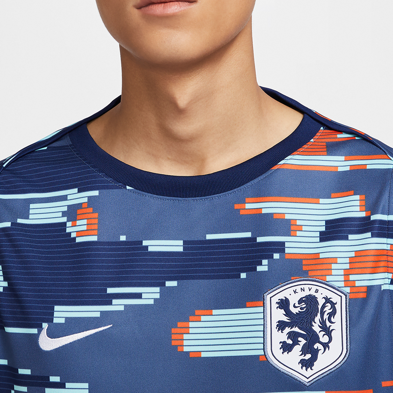 Nike/耐克官方正品荷兰队男士修身赛前足球运动背心FJ2718-492 - 图1