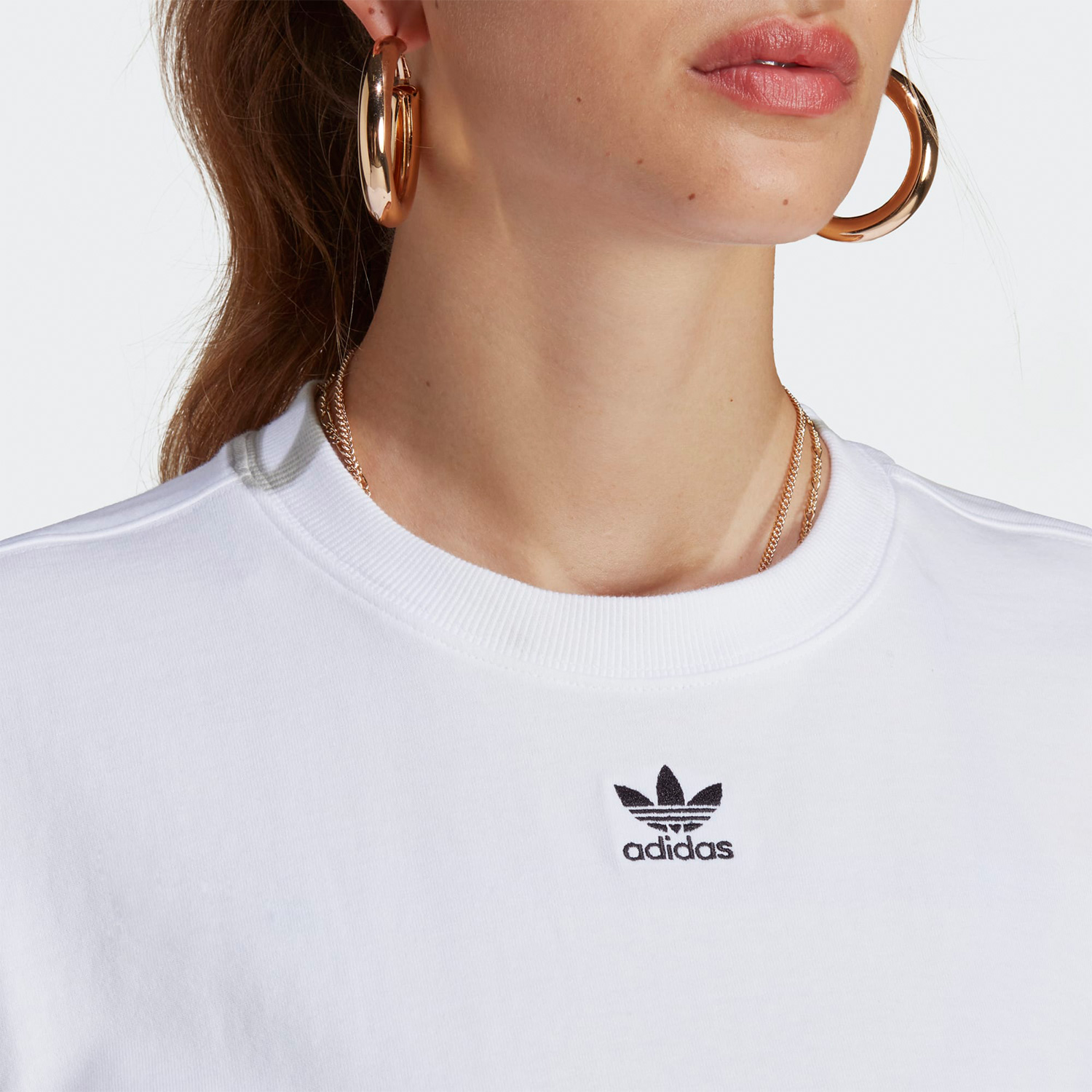 Adidas/阿迪达斯官方正品三叶草女子春夏新款运动圆领短袖IA6461 - 图2