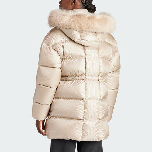 Adidas/阿迪达斯正品三叶草女子保暖连帽休闲羽绒服IR7116 - 图1