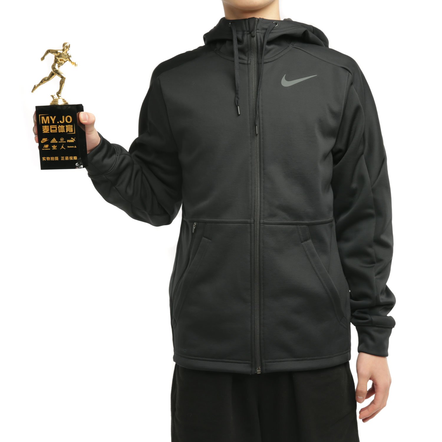 Nike/耐克正品 THERMA 男子加绒开襟训练运动夹克外套CU7359 - 图2