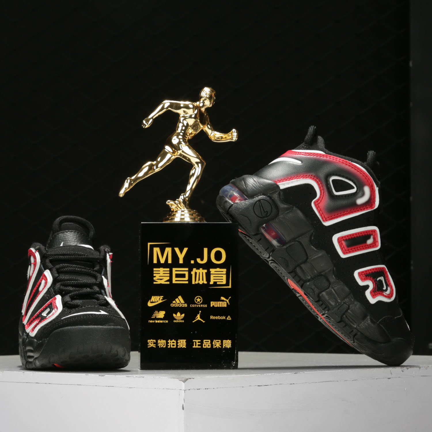 Nike/耐克正品2019新款Air More Uptempo儿童气垫运动鞋 AA1554-图2