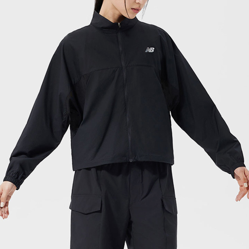 New Balance/NB正品新款女士训练宽松拉链夹克外套5AD24532-BK - 图0