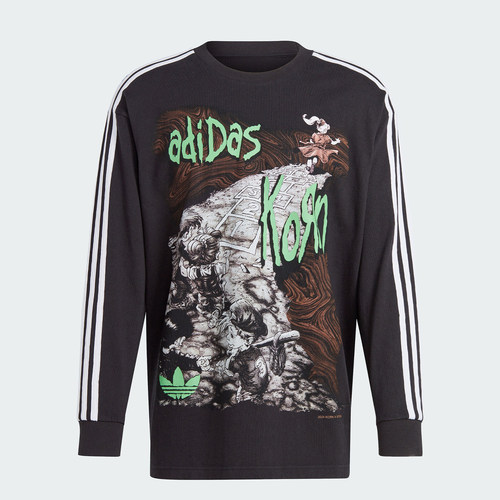 Adidas/阿迪达斯正品LONGLSEEVE KORN三叶草男士T恤IW7523 - 图2