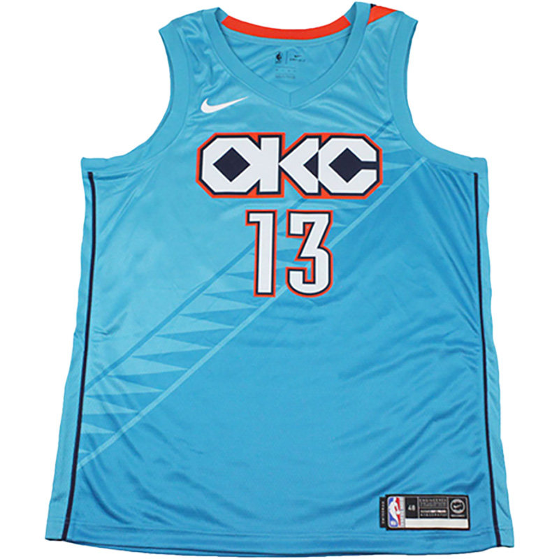 Nike/耐克正品雷霆队13号球迷版男子运动球衣背心AJ4632-444,淘宝优惠券,粉丝福利购,淘宝优惠卷