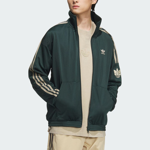 Adidas/阿迪达斯官方正品三叶草男女经典复古休闲立领外套JL8400 - 图0