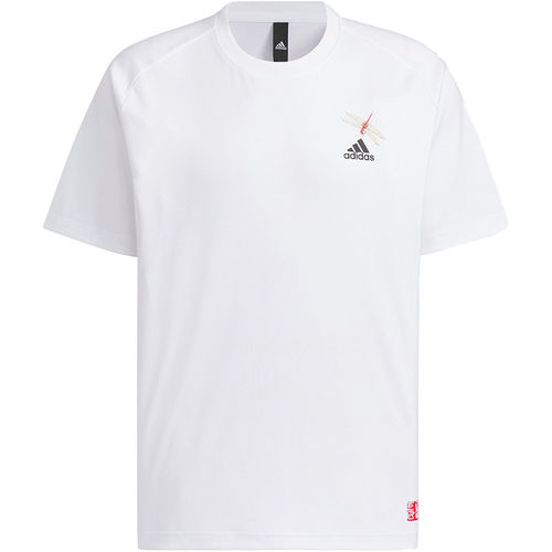Adidas/阿迪达斯正品新款男士简约休闲针织圆领短袖T恤JF0791 - 图3