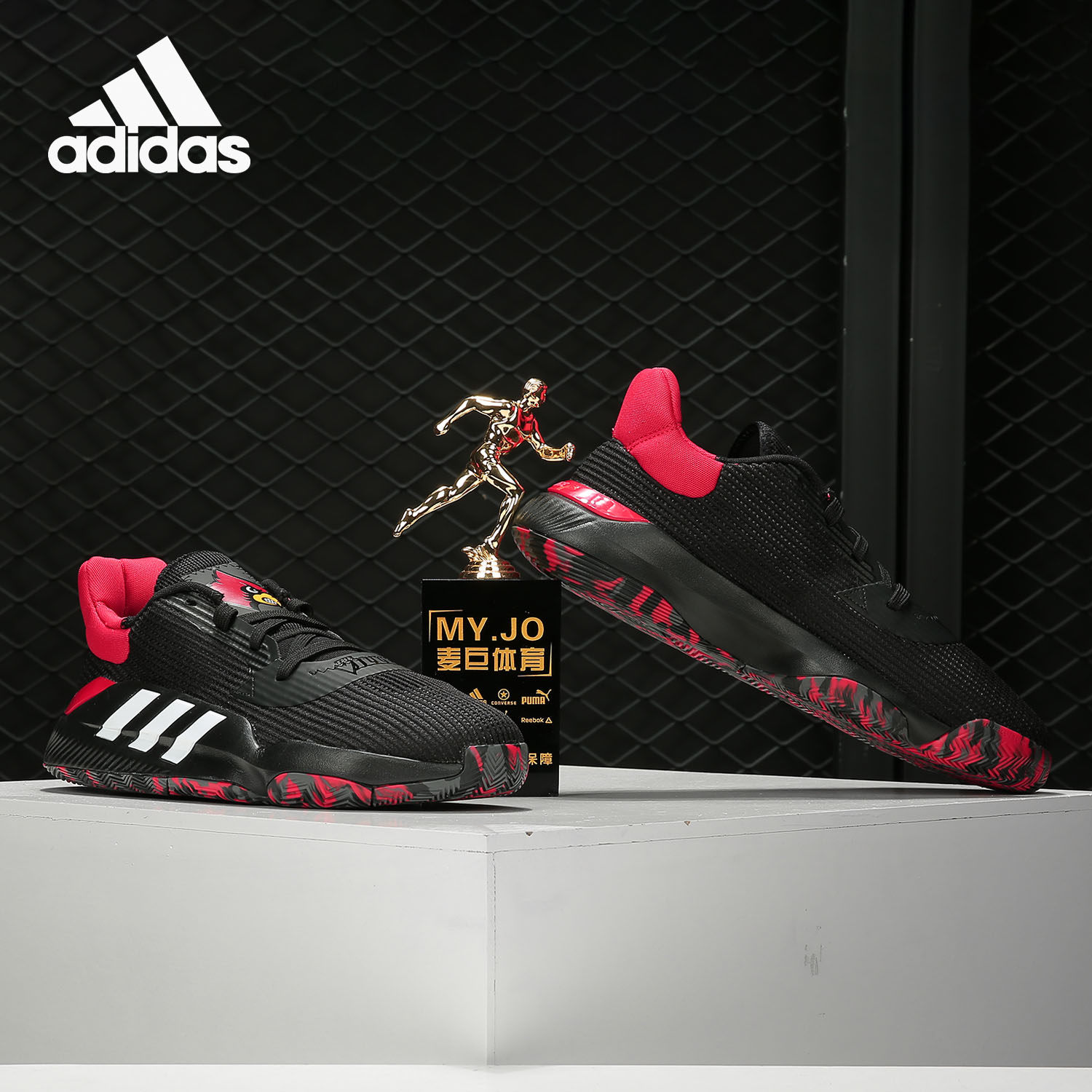 Adidas阿迪达斯正品 Pro Bounce 2019男子低帮实战篮球鞋ef8800虎窝淘 