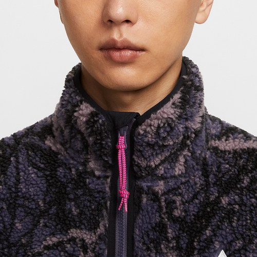 Nike/耐克官方正品当季款男士宽松保暖立领卫衣FZ8623-573 - 图1