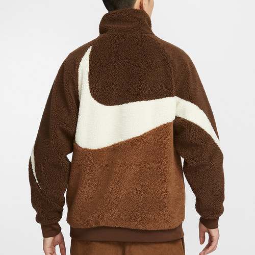 Nike/耐克正品冬季新款男士仿羊羔绒双面穿外套BQ6546-259 - 图1