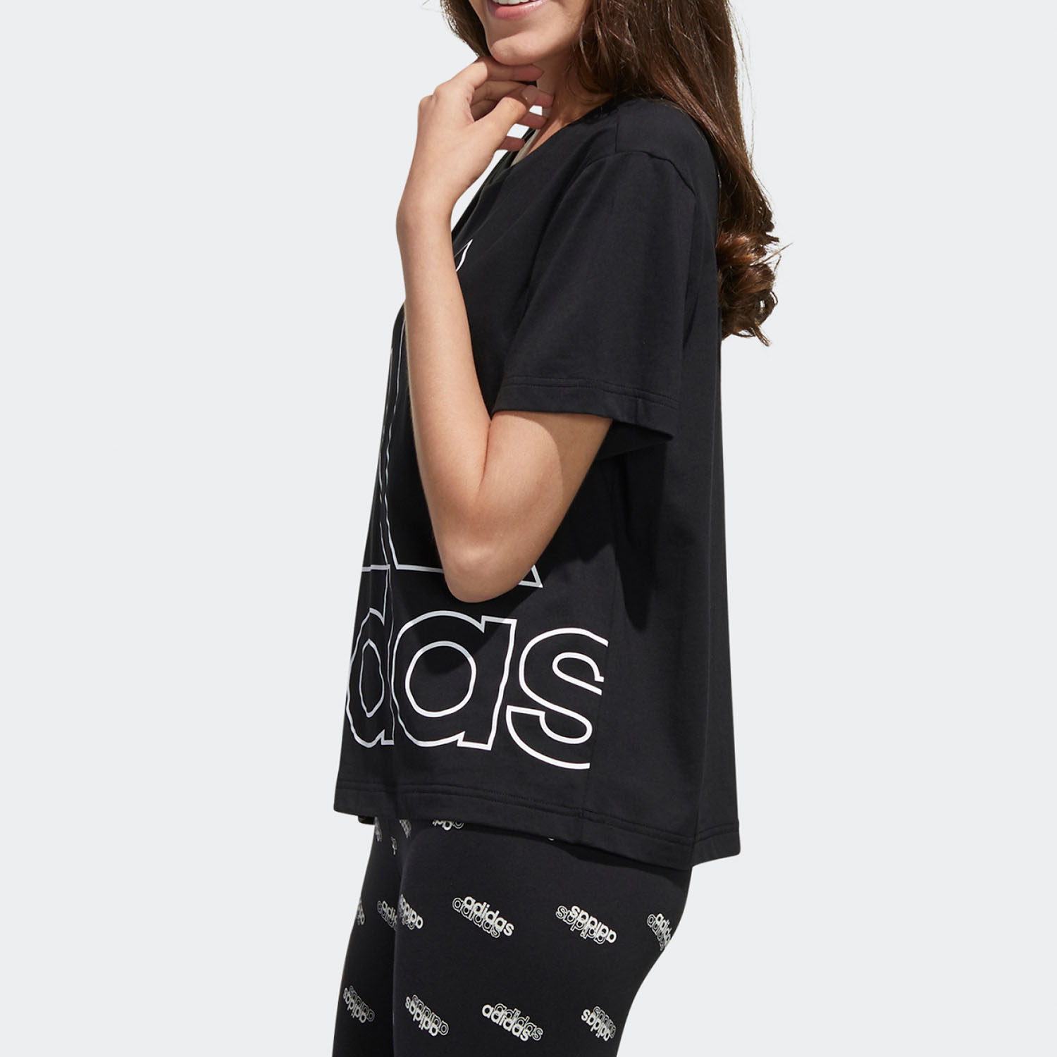 Adidas/阿迪达斯正品当季新款女子休闲舒适运动短袖T恤 GK3330 - 图1