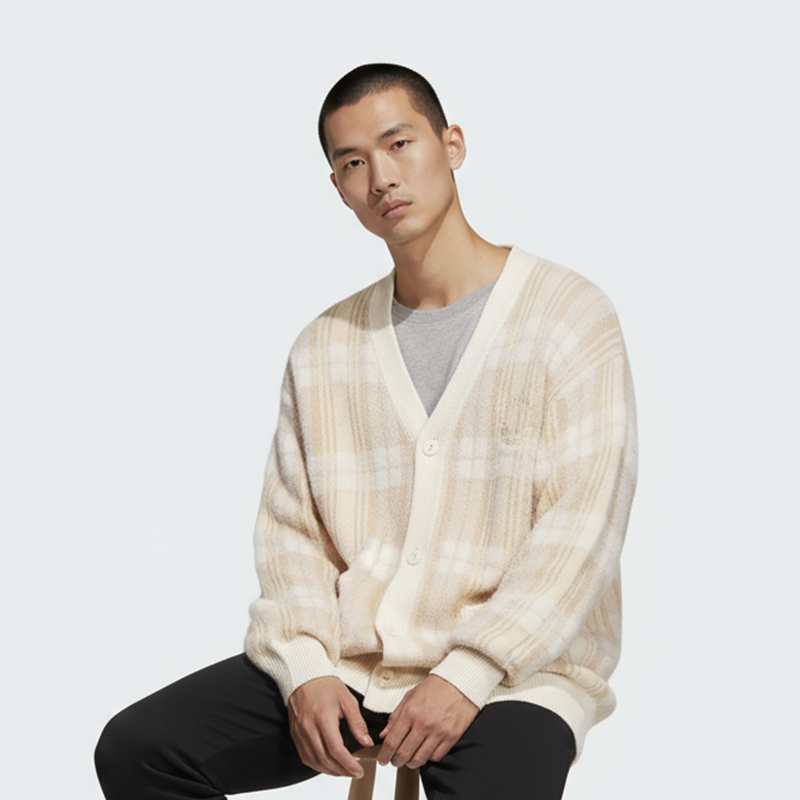 Adidas/阿迪达斯官方正品三叶草男士针织保暖条纹休闲外套JC6846,淘宝优惠券,粉丝福利购,淘宝优惠卷