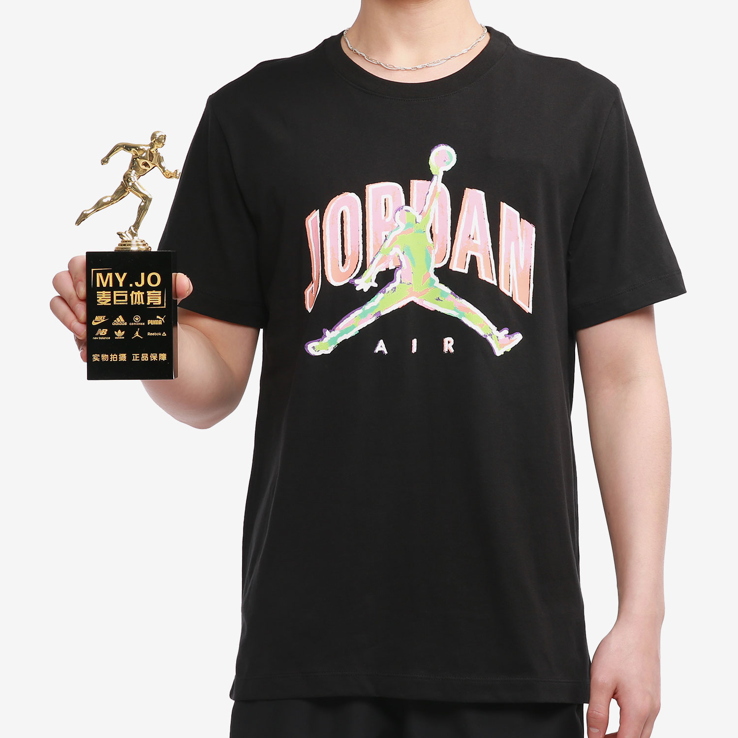 Nike/耐克正品 AIR JORDAN 当季新款男子休闲短袖T恤 CZ8384-010 - 图2