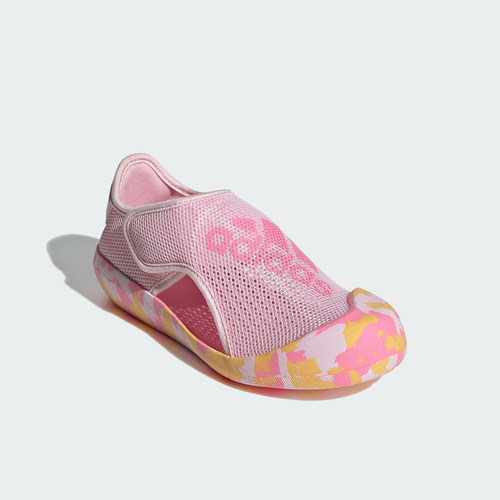 Adidas/阿迪达斯官方正品夏季新款小童包头魔术贴休闲凉鞋ID3419 - 图0