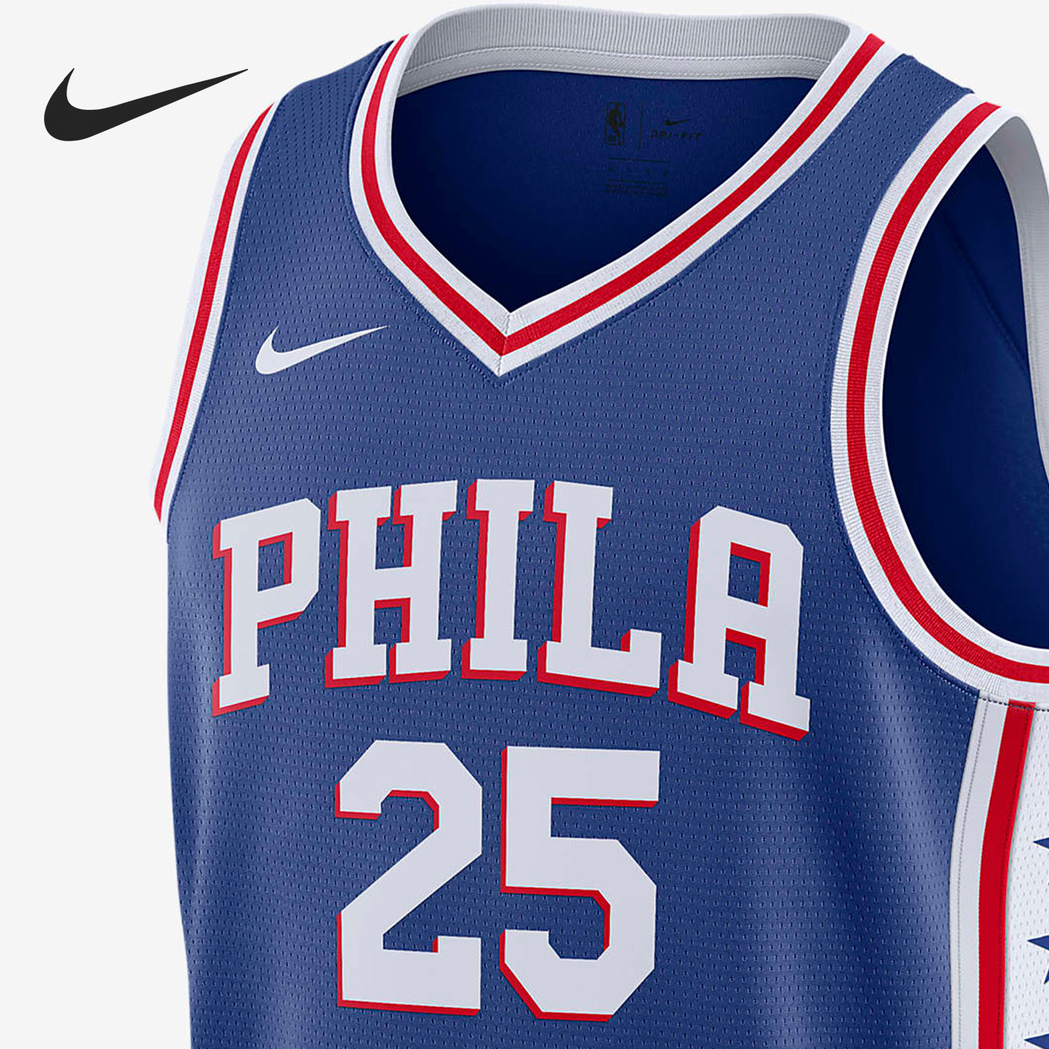 Nike/耐克正品2020赛季费城76人队NIKE NBA SW男子球衣新款CW3678 - 图1