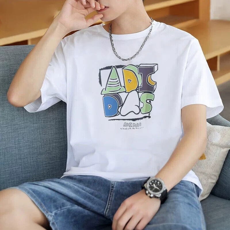 Adidas阿迪达斯白色T恤2025夏季新款宽松运动服纯棉短袖男士半袖,淘宝优惠券,粉丝福利购,淘宝优惠卷