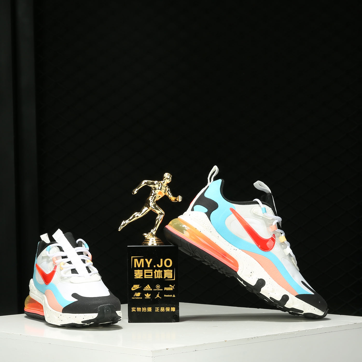 Nike/耐克正品 AIR MAX 270 REACT男子气垫缓震运动跑步鞋DD8498-图2