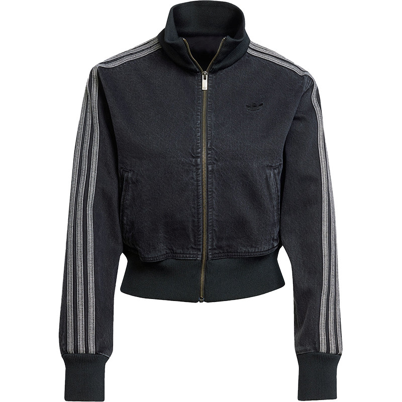 Adidas/阿迪达斯官方正品三叶草女士经典牛仔立领短款外套JD3110,淘宝优惠券,粉丝福利购,淘宝优惠卷