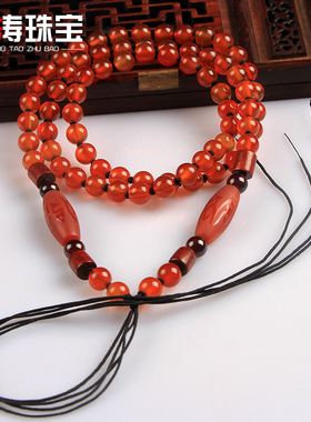天然玛瑙翡翠玉石挂脖绳编织项链