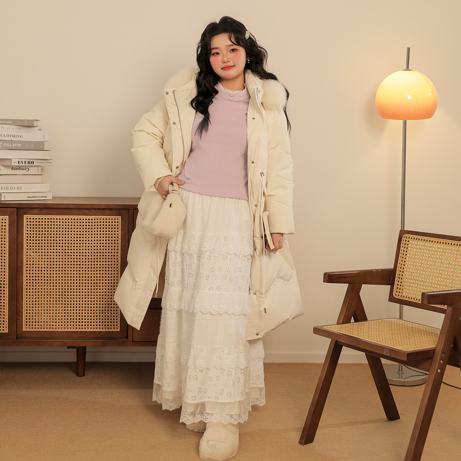 DM100大码百分百微胖mm女装修身打底衫撞色花边半高领德绒针织衫,淘宝优惠券,粉丝福利购,淘宝优惠卷