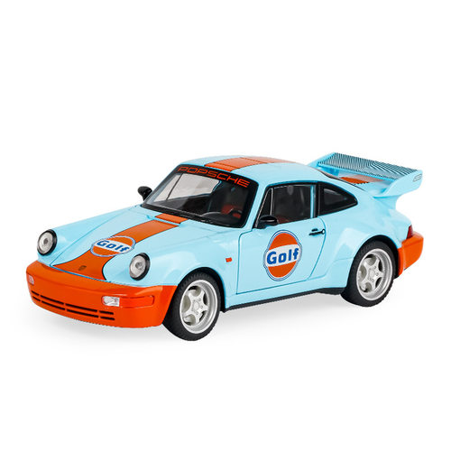 1:24保时捷964海湾石油合金跑车仿真汽车模型车内摆件男孩玩具车 - 图3