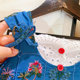 Summer girls' lace embroidered floral vest dress