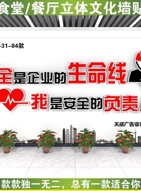 3D立体安全生产标语安全文化墙